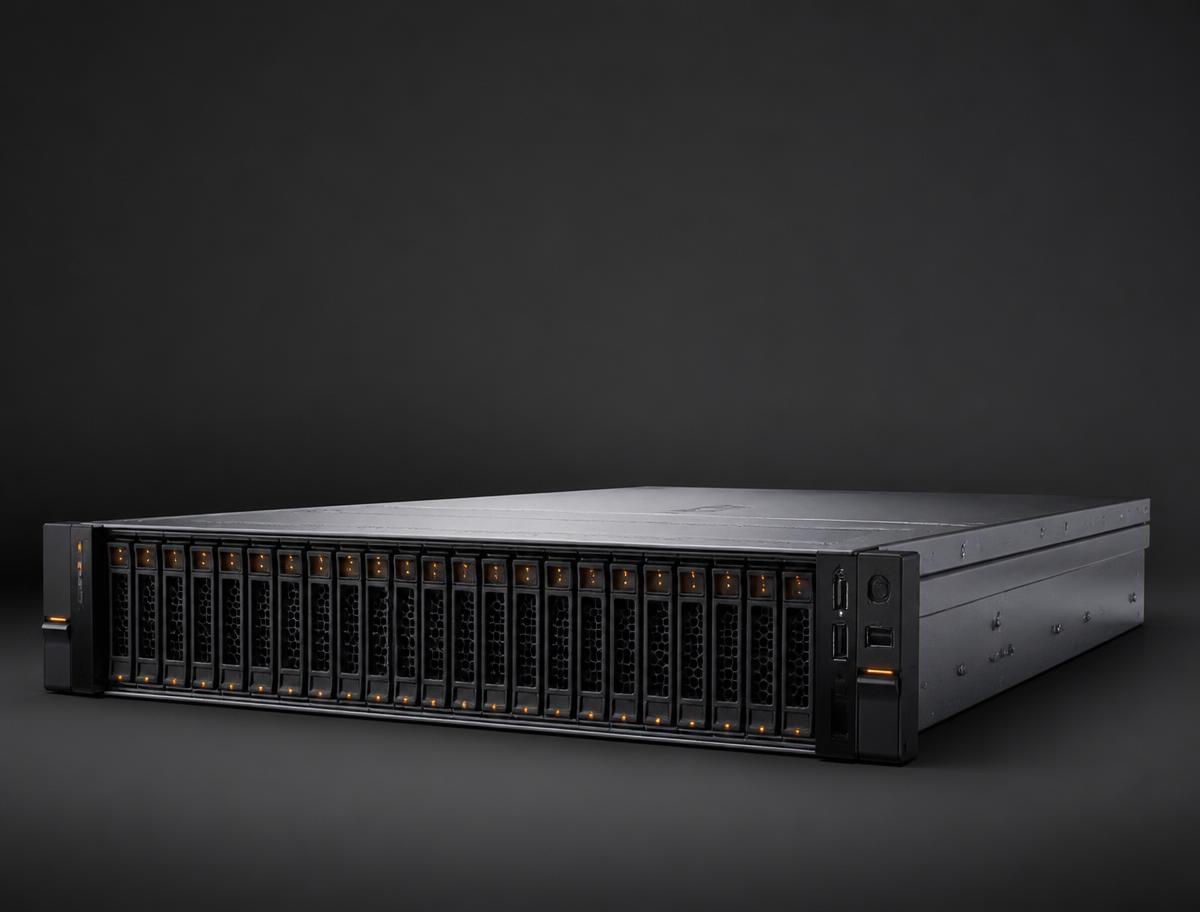 Serveurs rack professionnels installés en baie